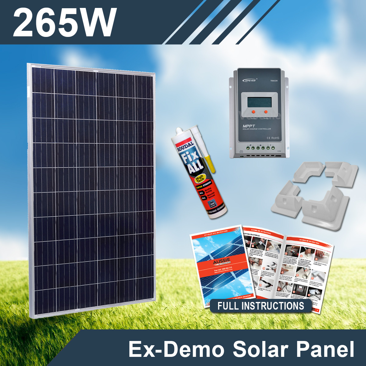 DIY Solar Kits
 265W 12V Ex Demo plete DIY Solar Kit