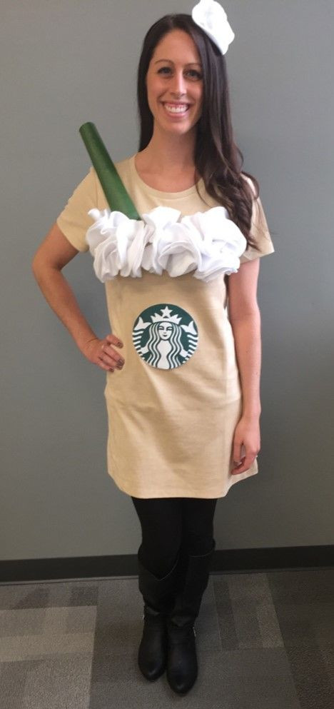 DIY Starbucks Frappuccino Costume
 Starbucks frappuccino Halloween costume diy