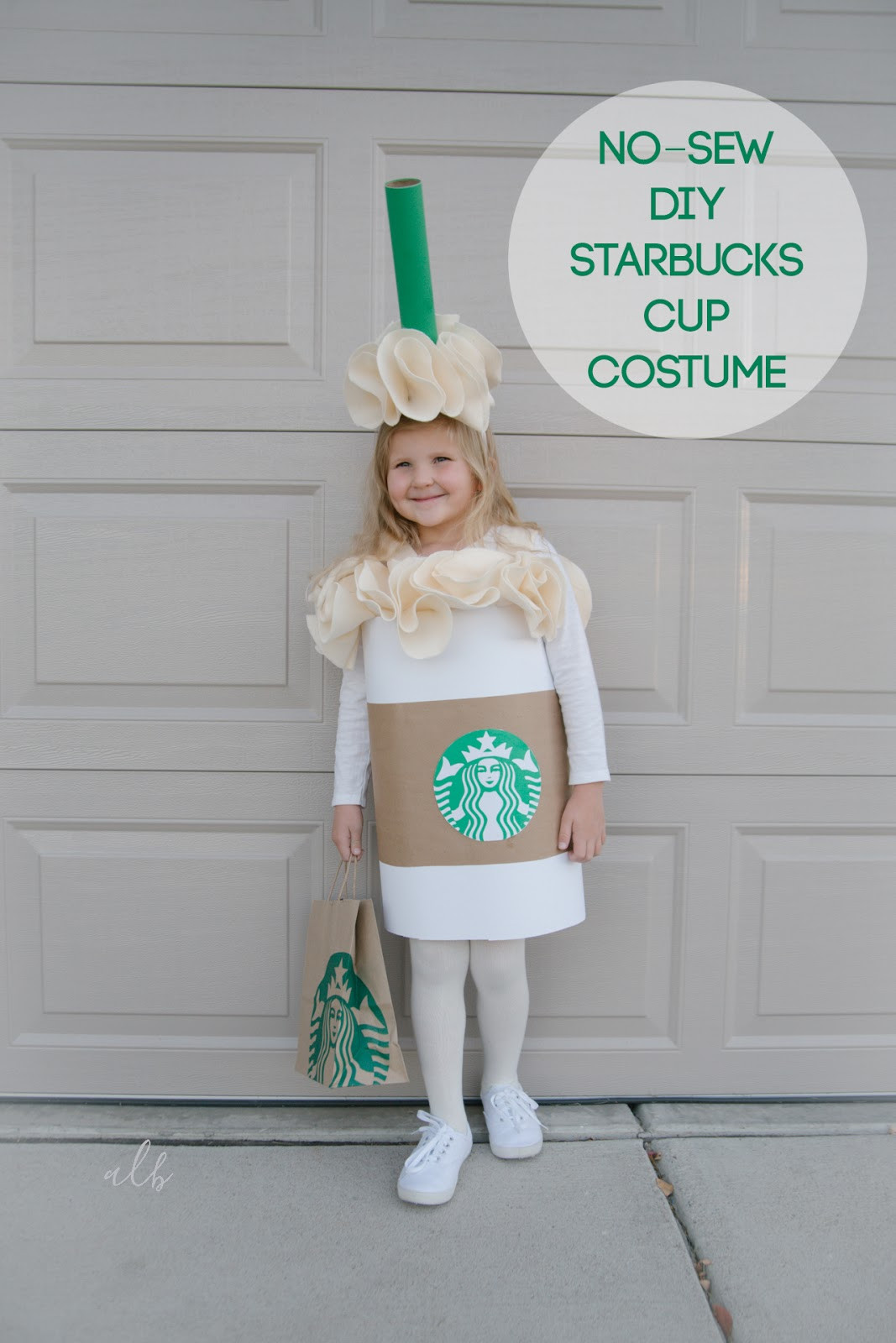 DIY Starbucks Frappuccino Costume
 Starbucks Diy Costume & Audrey B Starbucks Diy Costume