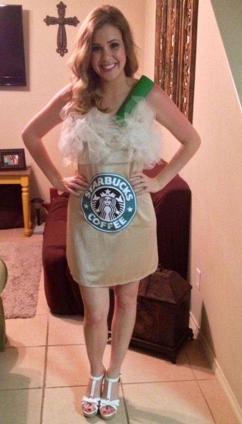 DIY Starbucks Frappuccino Costume
 13 Starbucks Inspired Halloween Costumes You Need To See