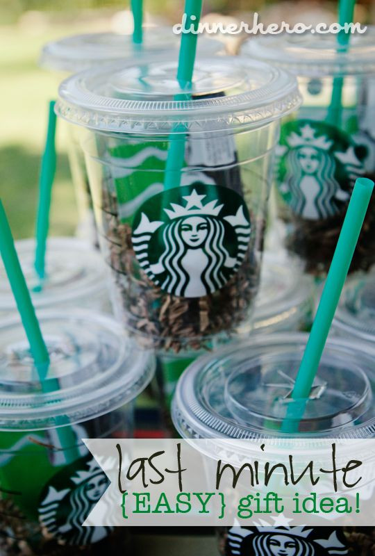 DIY Starbucks Gifts
 DIY Starbucks Gift Card in a Cup dinnerhero