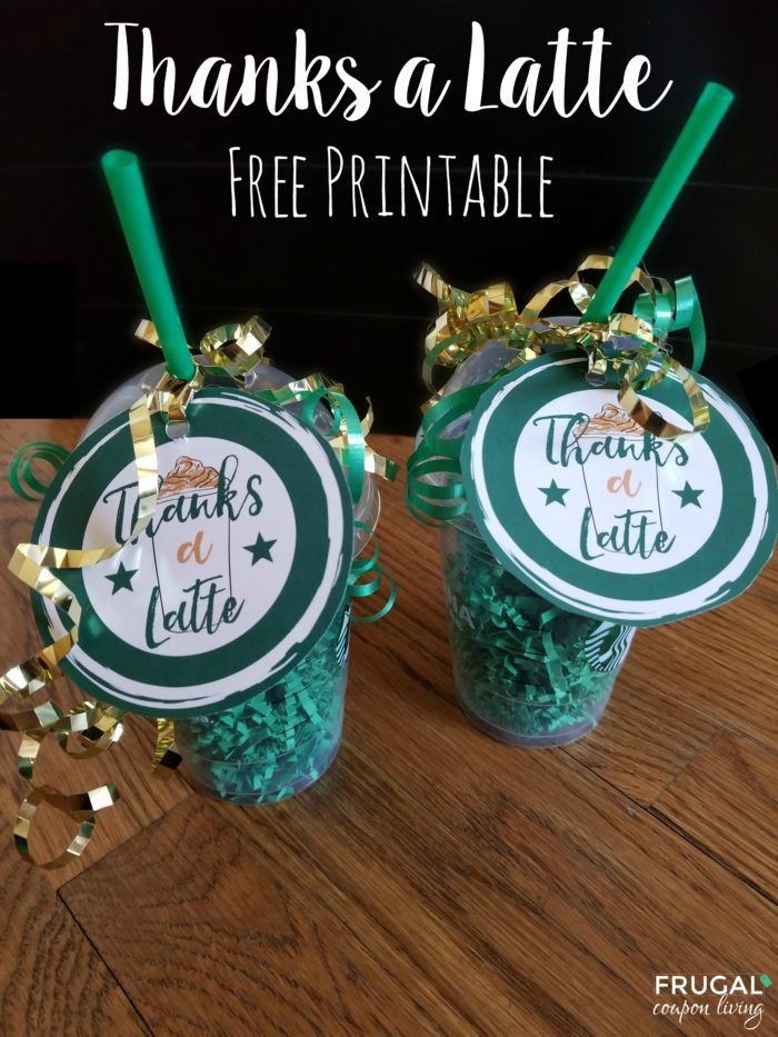DIY Starbucks Gifts
 Thanks a Latte Printable