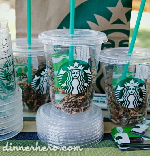 DIY Starbucks Gifts
 DIY Starbucks Gift Card in a Cup