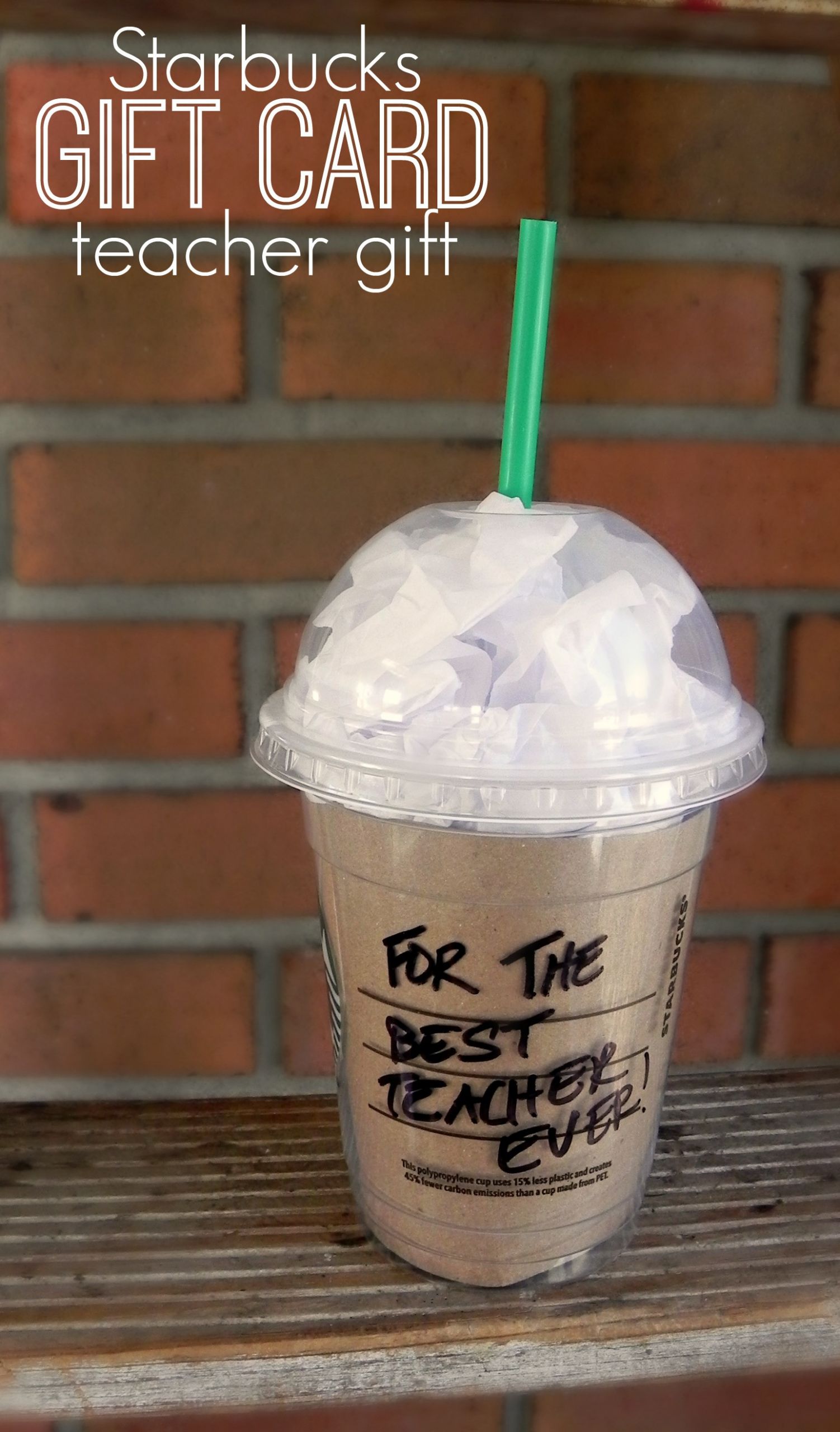DIY Starbucks Gifts
 Starbucks Gift Card Teacher Gift Mad in Crafts