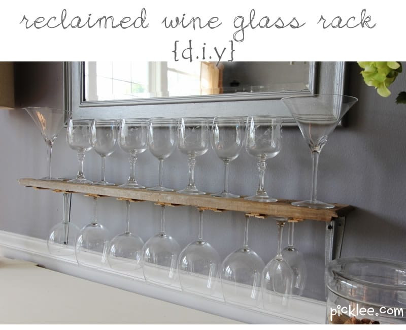 DIY Stemware Rack
 Reclaimed Wine Glass Rack DIY Picklee