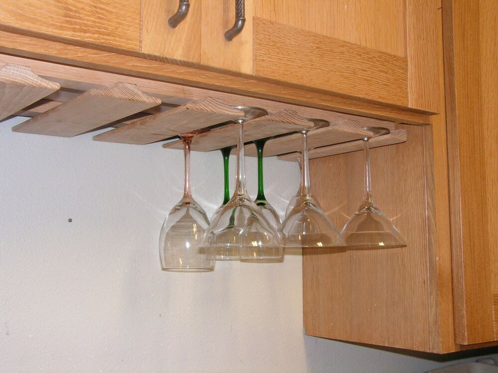 DIY Stemware Rack
 Wine glass racks Stemware holder kitchen bar oak wood new