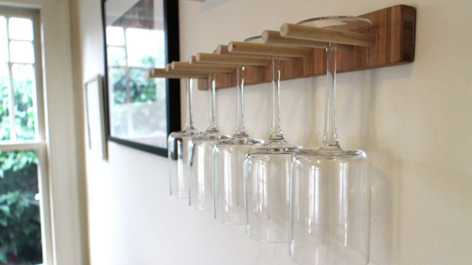 DIY Stemware Rack
 This DIY Wine Glass Rack Saves Space Is Easy to Build