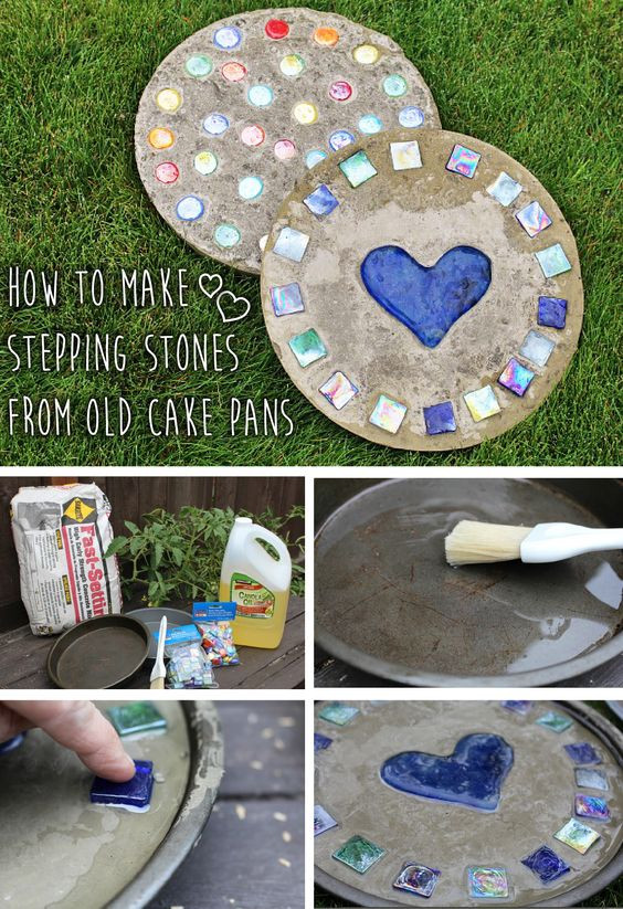 DIY Stepping Stones With Kids
 How to Make Stepping Stones From Old Cake Pans