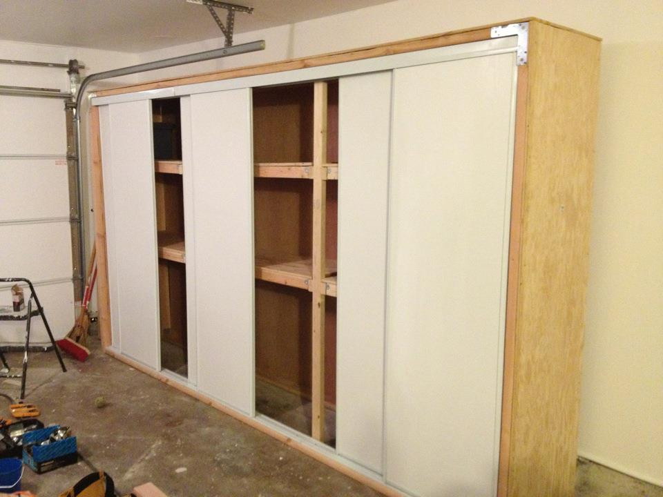 DIY Storage Cabinet Plans
 Anthony Valentino DIY Garage Storage with Sliding Doors