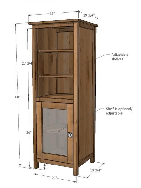 DIY Storage Cabinet Plans
 Tall Wood Storage Cabinet Plans WoodWorking Projects & Plans