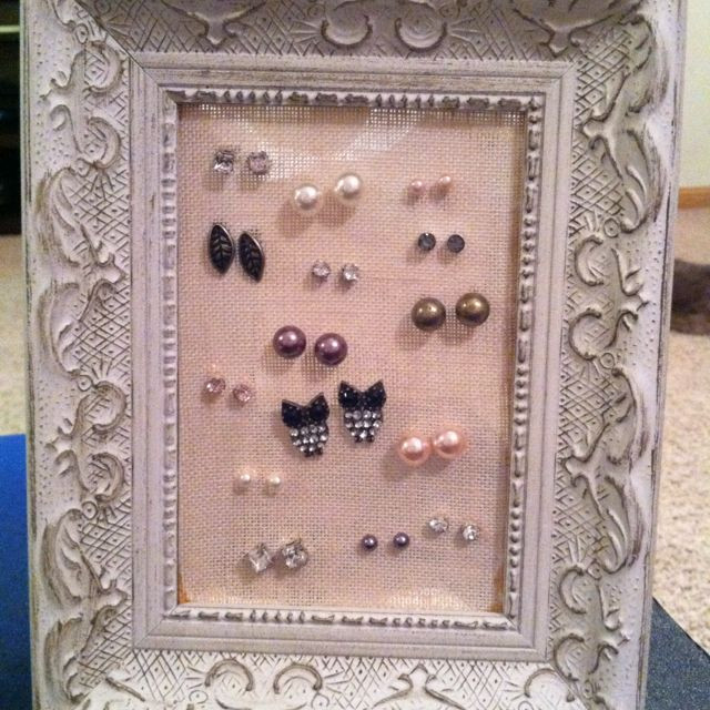 DIY Stud Earring Organizer
 10 best images about diy earring holder on Pinterest