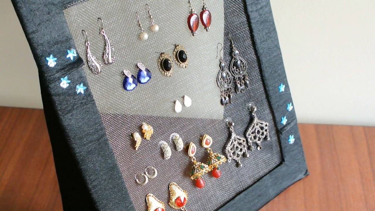 DIY Stud Earring Organizer
 DIY Jewelry organizer Earring holder