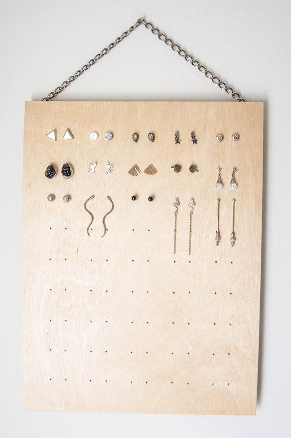 DIY Stud Earring Organizer
 780 best Jewelry Display Ideas images on Pinterest