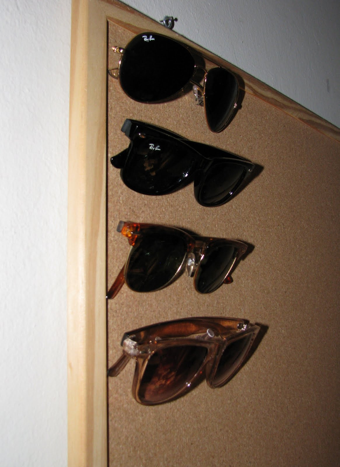 DIY Sunglass Rack
 Squiggles & Scribbles DIY Sunglasses Display