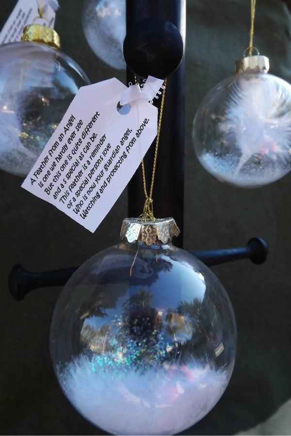 DIY Sympathy Gifts
 Angel feather ornament sympathy t or remberence t