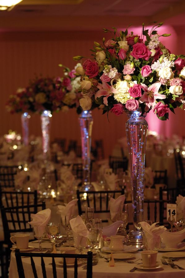 DIY Tall Wedding Centerpiece
 cheap wedding centerpieces in tall vases