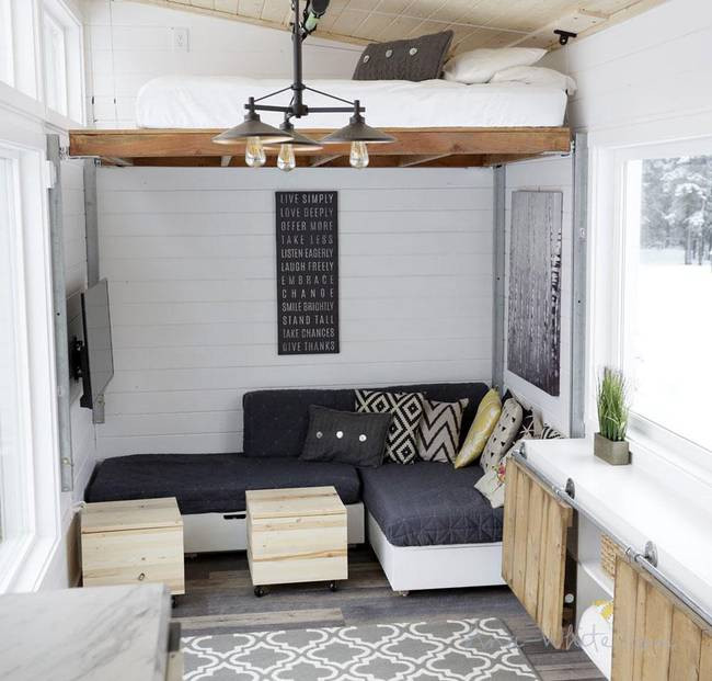 DIY Tiny House Plans
 Brilliant tiny house features $500 DIY elevator bed built