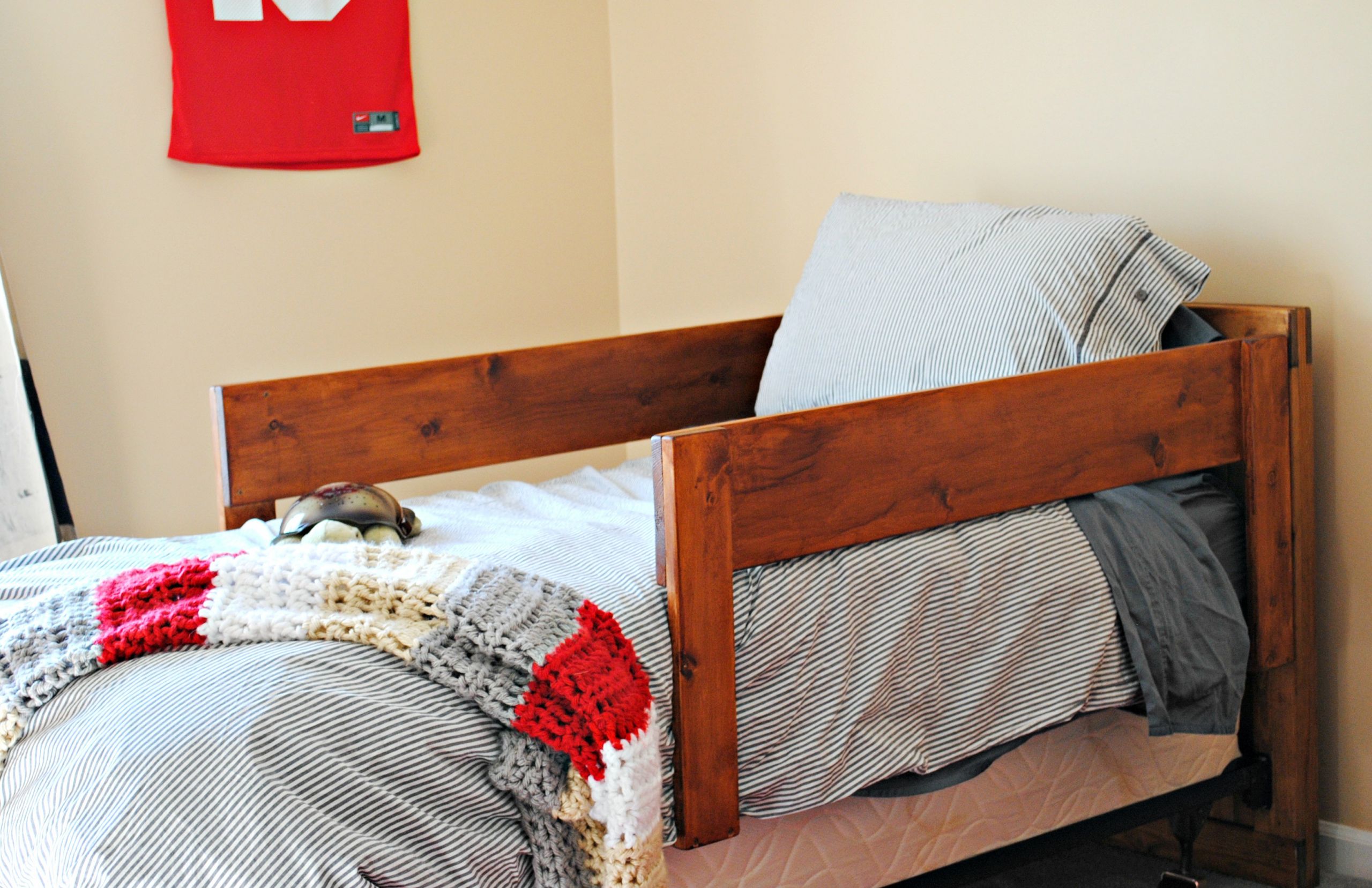 DIY Toddler Bed Rails
 DIY Toddler Bed Rails cypress wool