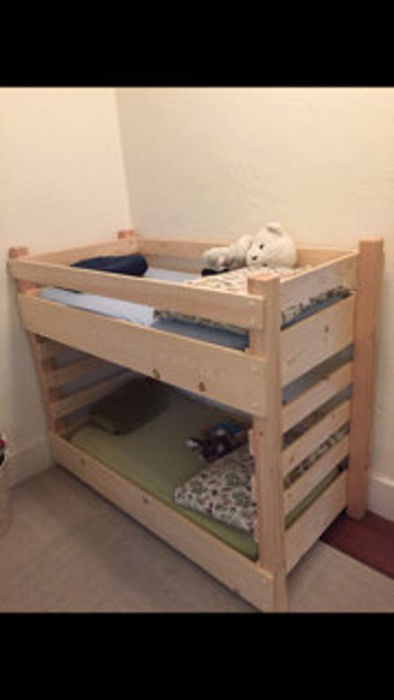 DIY Toddler Bunk Bed
 Toddler Bunk Bed DIY Plans Crib Size Mattress