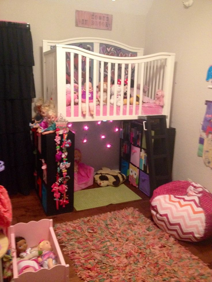 DIY Toddler Bunk Bed
 DIY Toddler Loft Bed Two nine cube bookshelves reinforced
