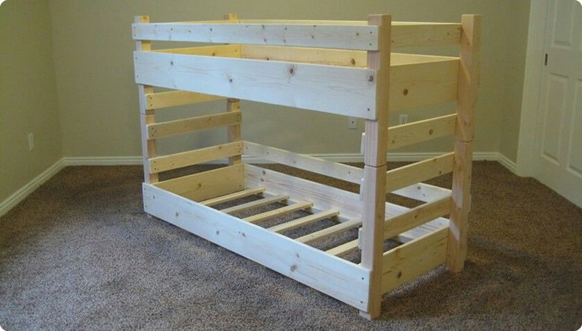 DIY Toddler Bunk Bed
 Diy toddler size bunk beds plans for crib mattress