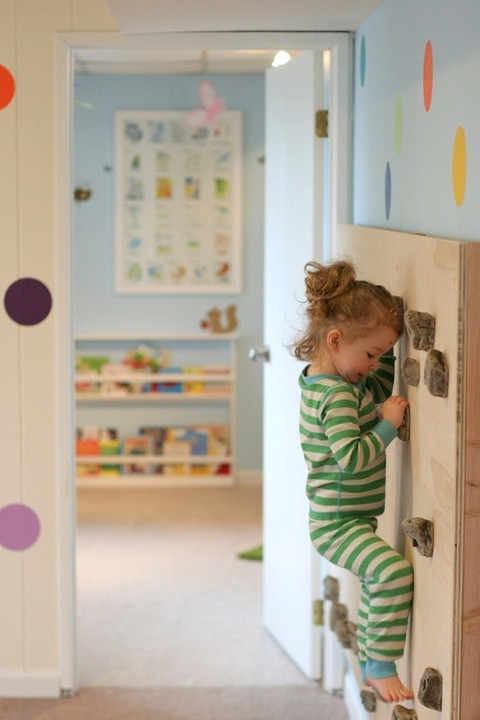 DIY Toddler Climbing Wall
 7 cool playroom ideas for kids