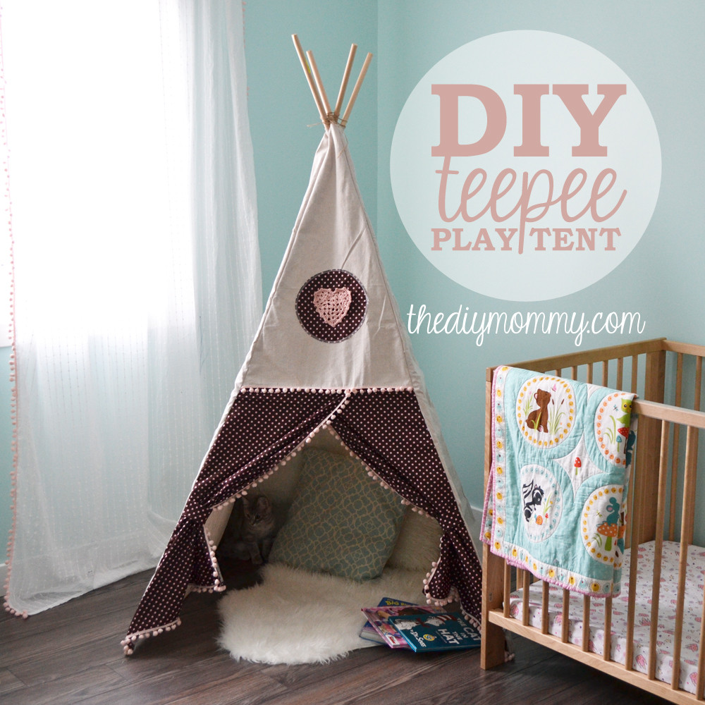 DIY Toddler Teepee
 DIY Teepee Play Tent Tutorial by The DIY Mommy