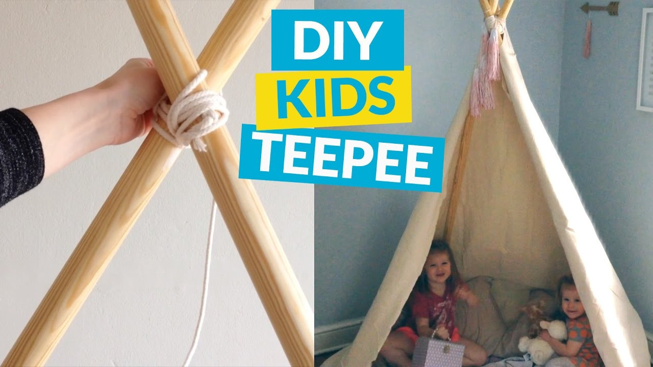 DIY Toddler Teepee
 No Sew Kids TeePee