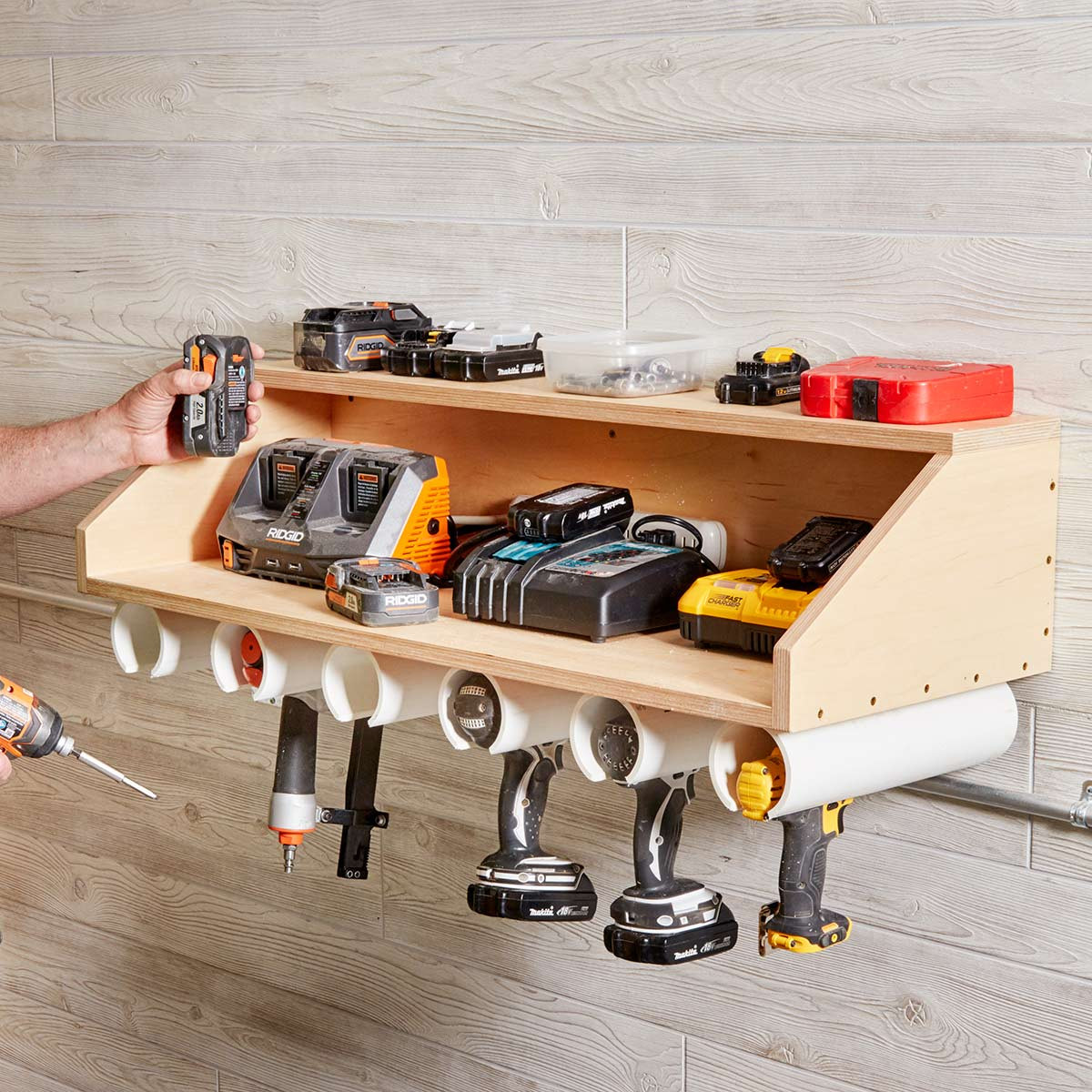 DIY Tool Organizer
 Do It Yourself Drill Dock Organizer — The Family Handyman