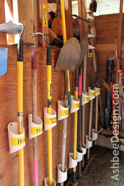 DIY Tool Organizer
 Organization DIY – Make Garden Tool Organizers with PVC