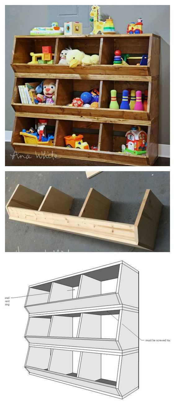 DIY Toy Bin Organizer
 25 Clever DIY Toy Storage Solutions & Ideas