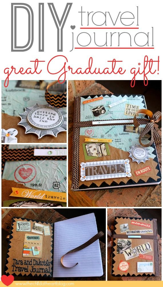 DIY Travel Gifts
 DIY Travel Journal Smash Book Gift Idea for a Graduate