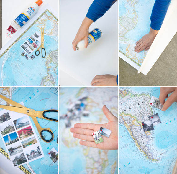 DIY Travel Gifts
 Travel Memory Map DIY
