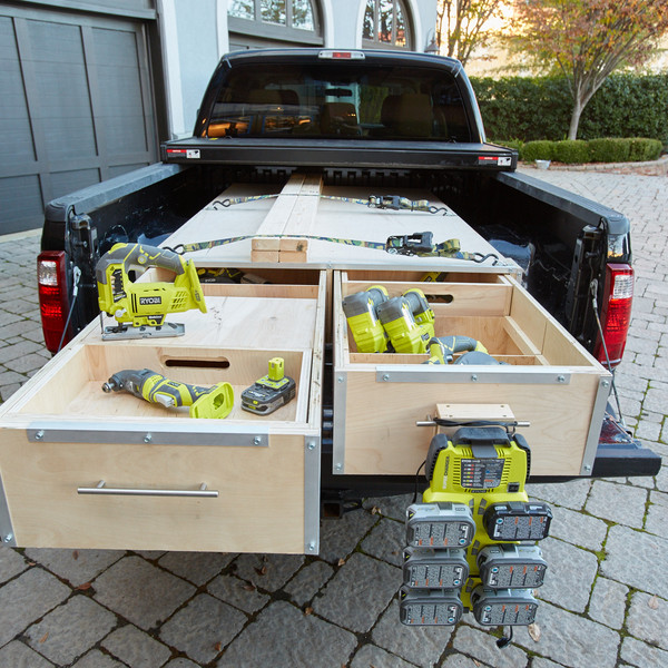 DIY Truck Bed Tool Box
 Truck Bed Workstation RYOBI Nation Projects