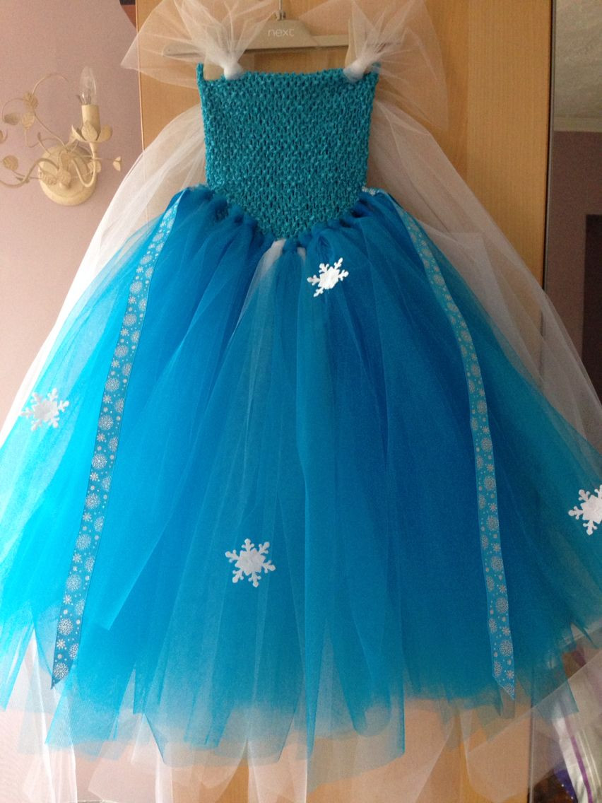 DIY Tutu Dress For Toddler
 Elsa frozen tutu dress DIY homemade No sew £30