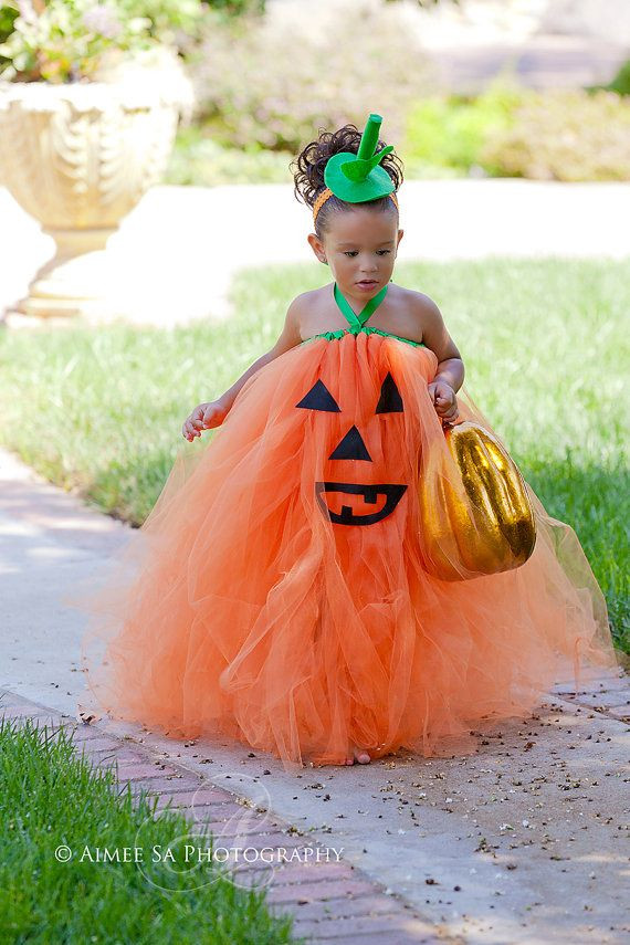 DIY Tutu Dress For Toddler
 Halloween Boutique Style Pumpkin Face OTT Tutu Dress 3 6
