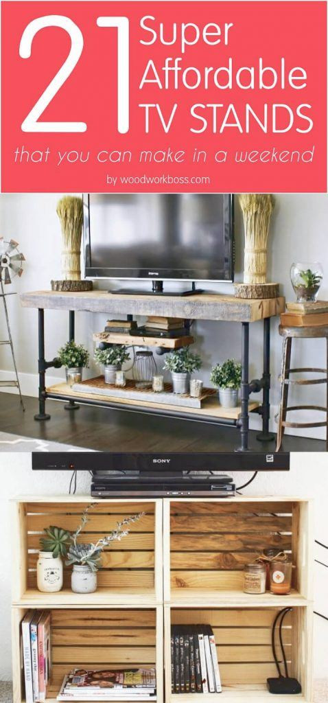 DIY Tv Stand Plans
 21 Affordable DIY TV Stand Ideas You Can Build In a Weekend