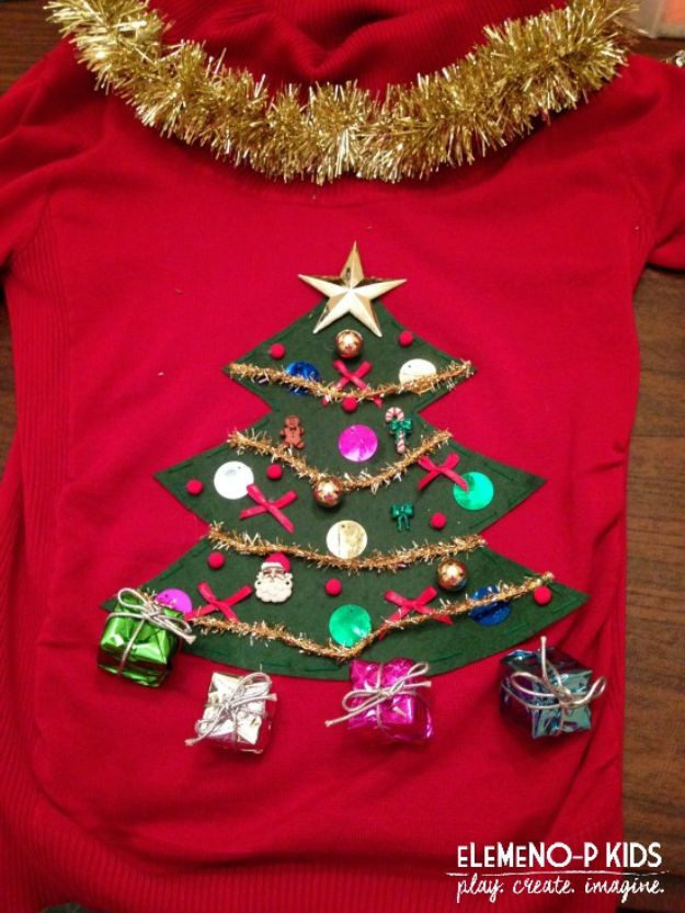 DIY Ugly Christmas Sweater For Kids
 34 DIY Ugly Christmas Sweaters