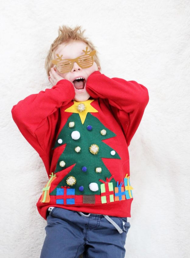 DIY Ugly Christmas Sweater For Kids
 34 DIY Ugly Christmas Sweaters