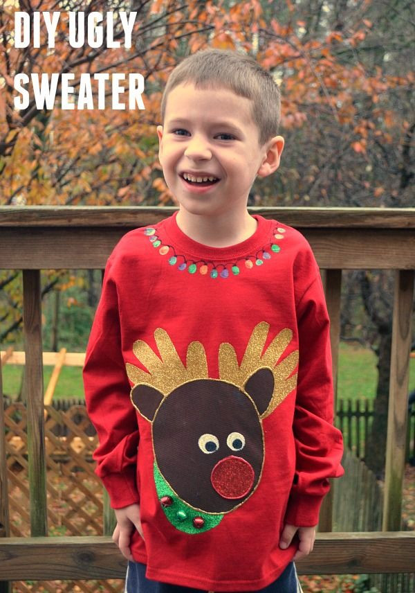 DIY Ugly Sweater For Kids
 DIY Ugly Sweater Reindeer Edition