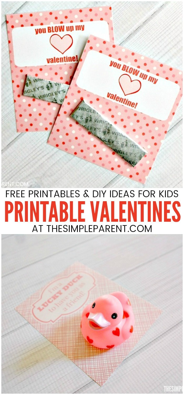 DIY Valentines Cards For Kids
 Printable Valentines & DIY Valentine Ideas for Kids • The