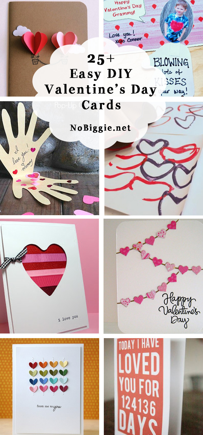 DIY Valentines Cards For Kids
 25 Easy DIY Valentine s Day Cards