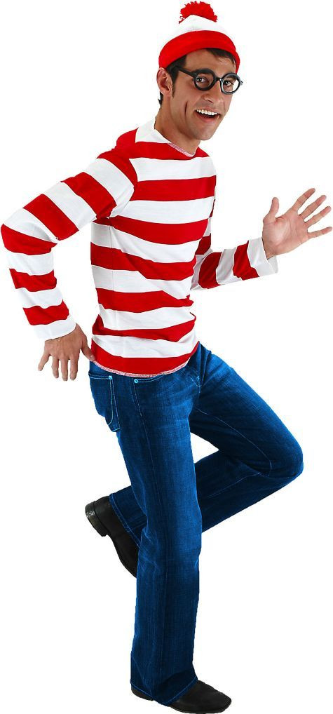 DIY Waldo Costume
 Wheres Waldo Costume for Adults Party City 39 99