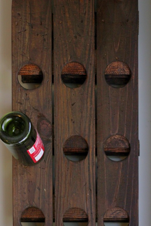 DIY Wall Wine Rack
 DIY Wall Mount Riddling Wine Rack From An Old Fence