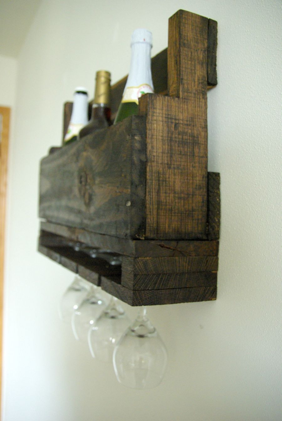 DIY Wall Wine Rack
 DIY Wall Mounted Wine Racks Made Pallets