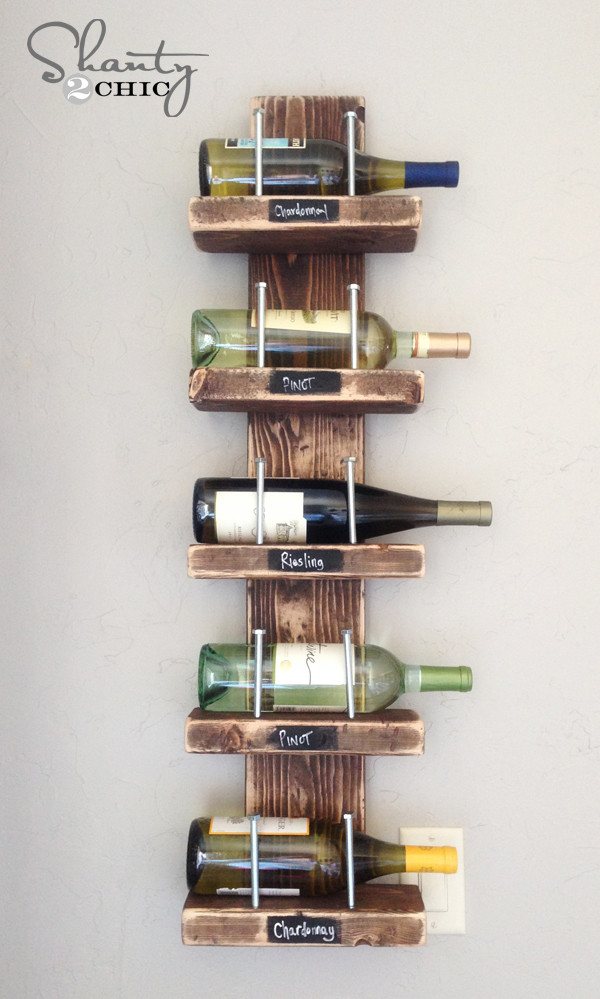 DIY Wall Wine Rack
 Rustic DIY Wine Rack by Matthew Richter