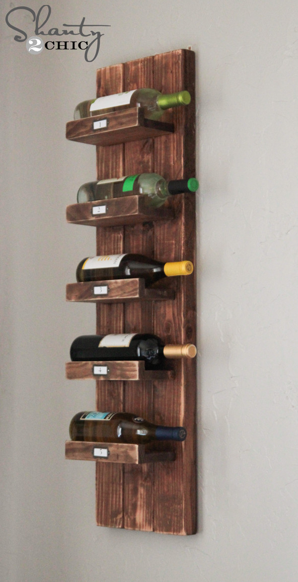 DIY Wall Wine Rack
 DIY Wine Rack Shanty 2 Chic