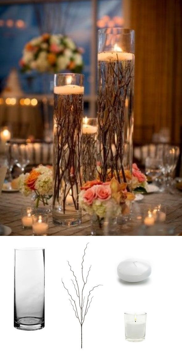 DIY Wedding Centerpieces Candles
 Make your own DIY wedding centerpieces by submersing