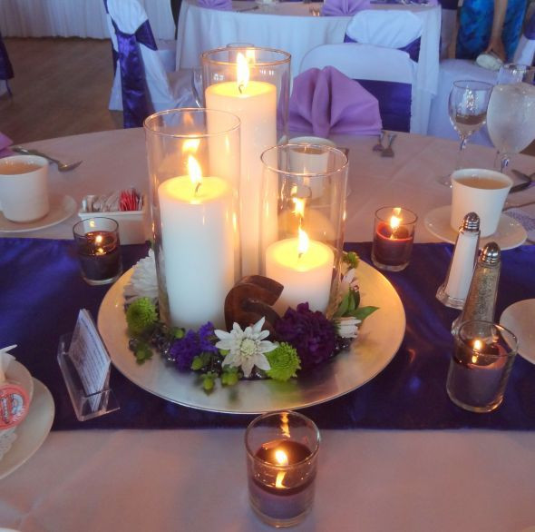 DIY Wedding Centerpieces Candles
 Our simple candle centerpiece wedding Centerpieces