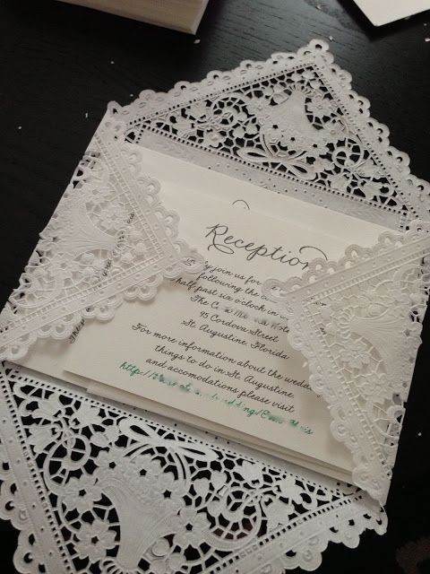 DIY Wedding Envelopes
 DIY Lace Envelopes